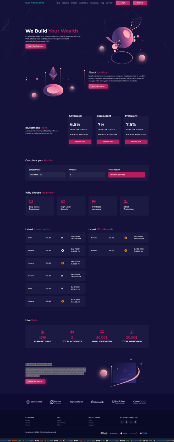 Basic GC HYIP Template 151