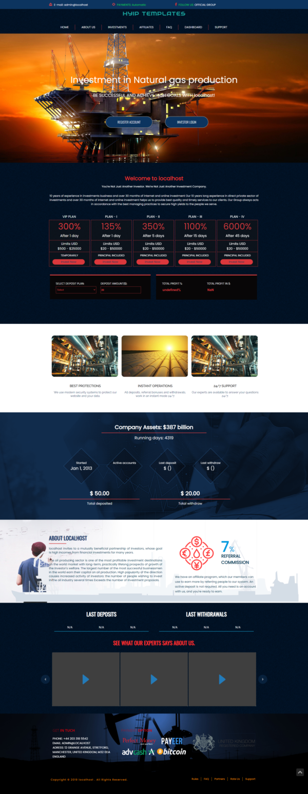 Basic GC HYIP Template 153