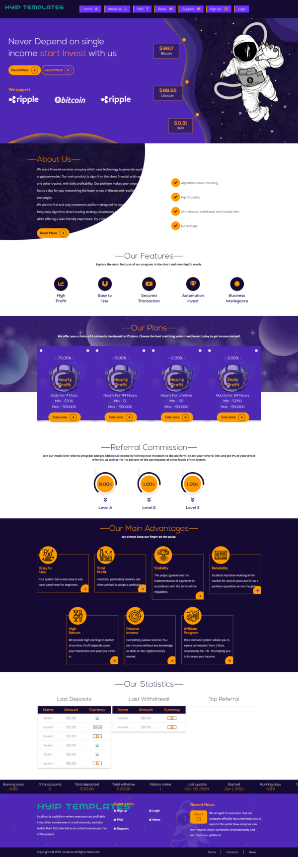 Basic GC HYIP Template 154