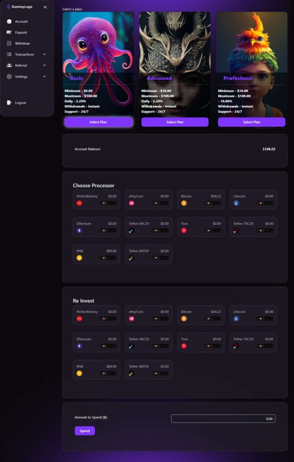 Unique HYIP Template 08