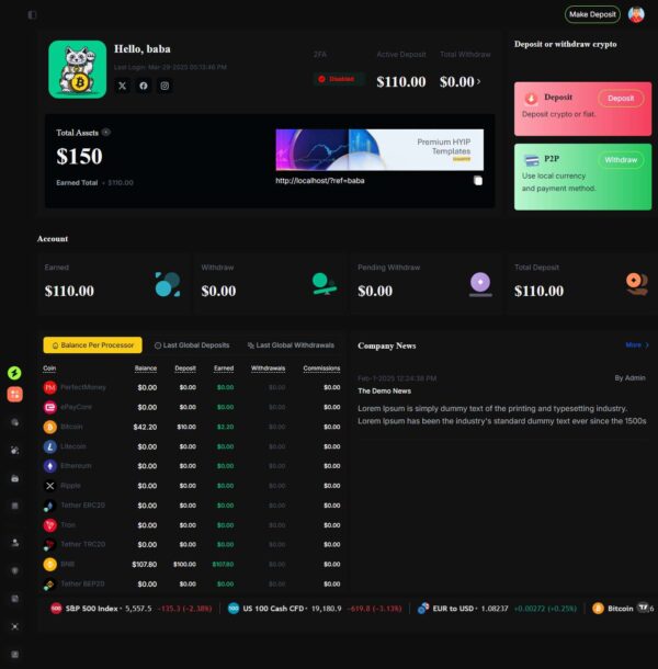 Unique HYIP Template 09