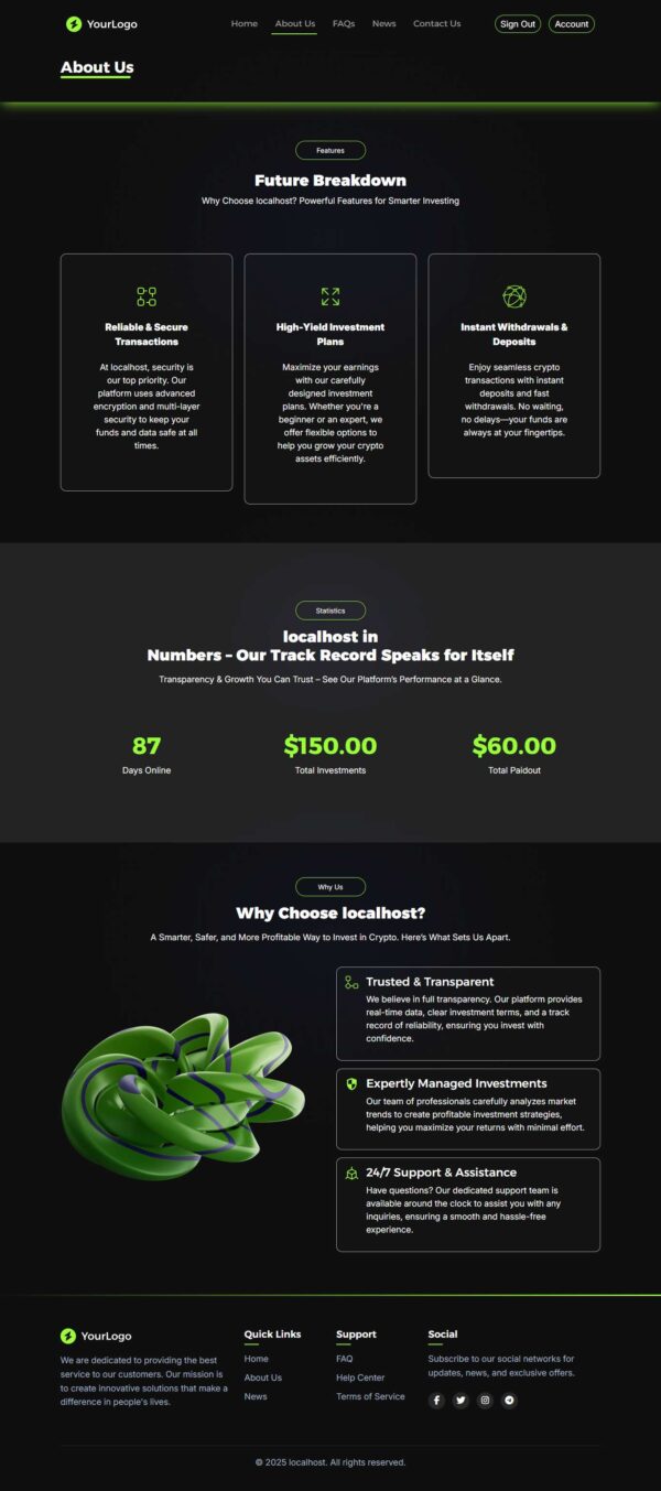 Unique HYIP Template 09
