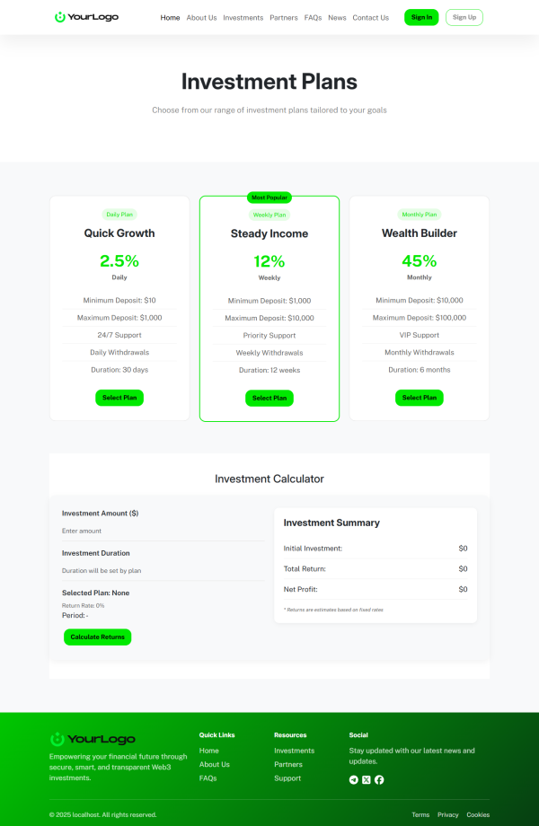 Unique HYIP Template 13