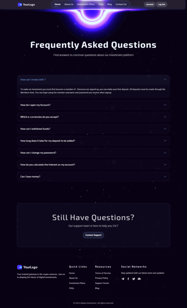 Unique HYIP Template 14