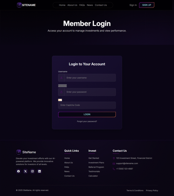 Unique HYIP Template 15