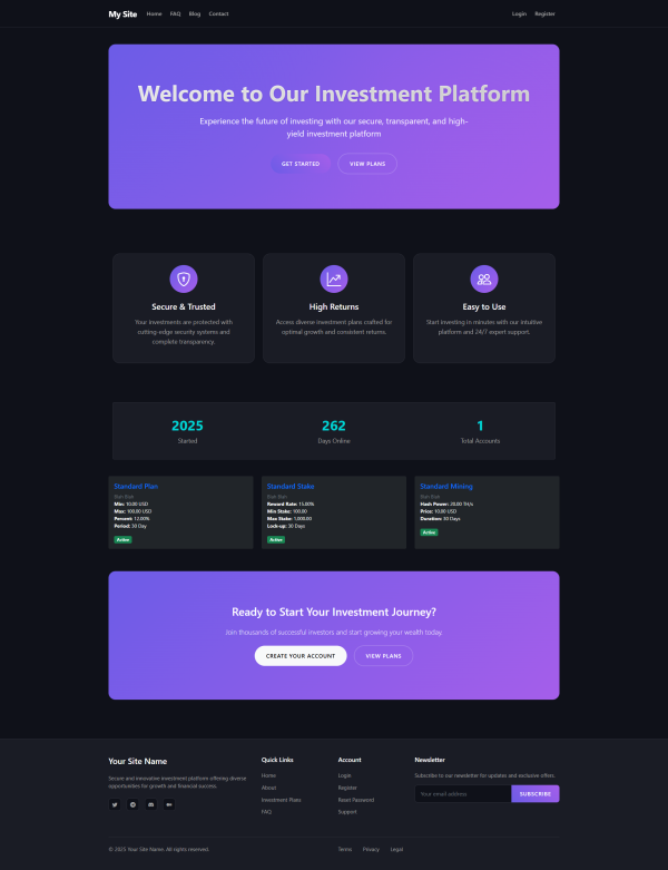HYIP Investment Management Script